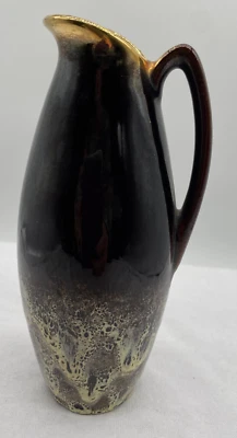 West German Art Pottery Mid Century Drip Glaze Vase - image 1 of 4