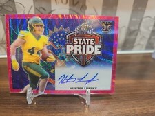 2023 Leaf Metal Hunter Luepke Pink Prizm State Pride Auto 1/5 rookie Auto Cowboy