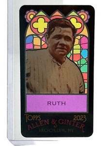 2023 Topps Allen & Ginter Rip Card Mini Stained Glass BABE RUTH SSP NY Yankees