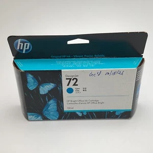 GENUINE HP 72 Cyan DesignJet Ink Cartridge 130-ml C9371A SEALED Box - JUL 2023 - Picture 1 of 8