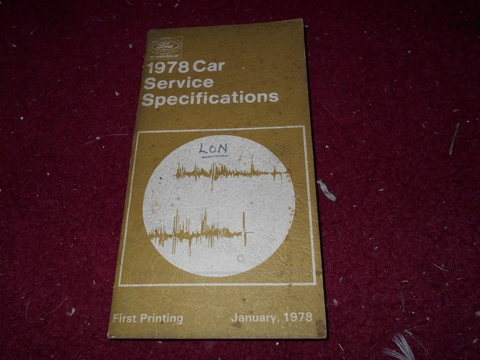 1978 FORD MUSTANG THUNDERBIRD GRANADA FAIRMONT RANCHERO LTD SERVICE SPEC MANUAL - Imagem 1 de 1