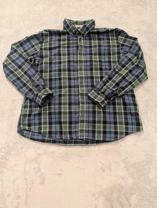 LL Bean Traditional Fit Long Sleeve Button Down Mens Flannel Shirt Size XL - Picture 1 of 5