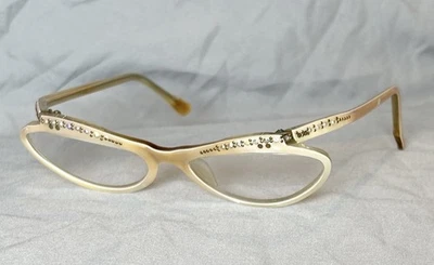 Gafas de ojo de gato vintage años 50 niños niñas perlas pedrería marcos solamente Foto 1 de 4