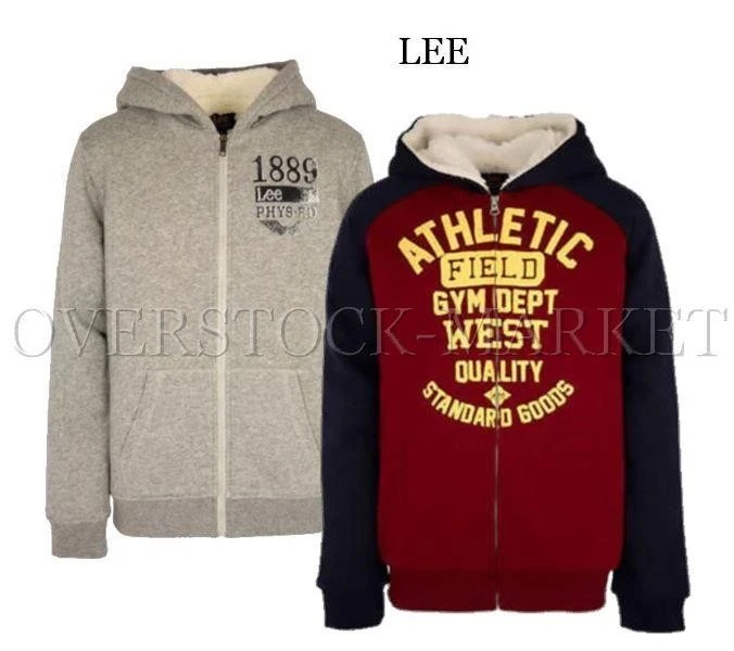 NEW! LEE BOY'S YOUTH COZY SHERPA LINED HOODED FULL ZIP JACKET! VARIETY OF STYLES - Image 1 of 1