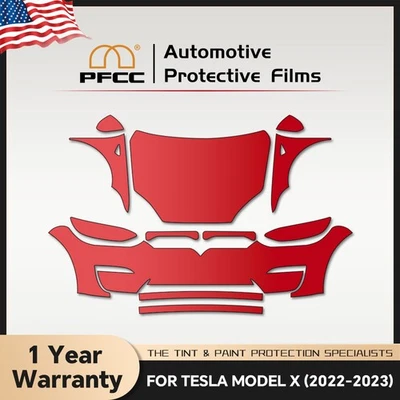 Tesla Model X 2022-2025 Full Front PreCut PPF Paint Protection Film Gloss TPU - Image 1 of 4