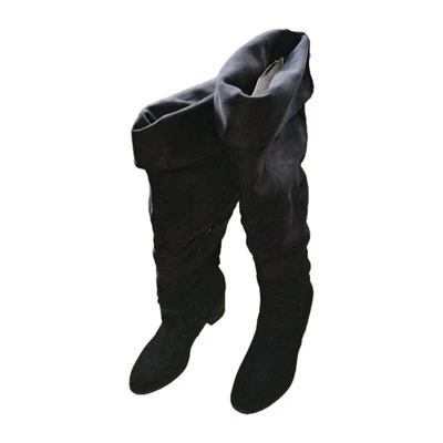 Botas altas por encima de la rodilla Diba negras talla 9 para mujer imitación gamuza  Foto 1 de 4