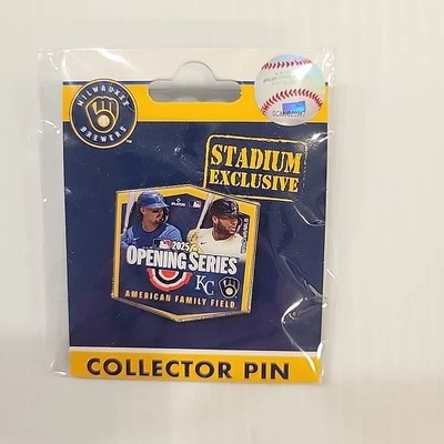 Milwaukee Brewers Opening Day Collector Pin 2025 Kansas City Royals WinCraft  - Image 1 of 3