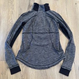 Lululemon Half Zip Pullover Women's Size 8 Heathered Gray Black - Picture 1 of 10