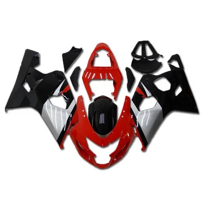 Carenados de plástico ABS para Suzuki GSXR600 GSXR750 K4 2004 2005 carrocería rojo negro Foto 1 de 4