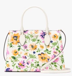 Bolso Bandolera Kate Spade Rae Mediano Cartera Floral Crema Bolso de Mano Nuevo con Etiquetas - Imagen 1 de 5