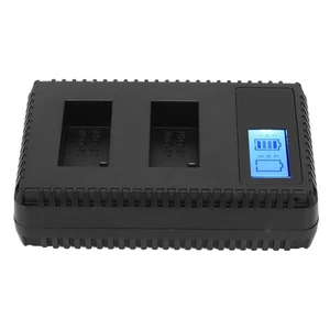 Dual Slot Battery Charger LCD Screen Dual USB Charger With 1 Battery For FY - Zdjęcie 1 z 22