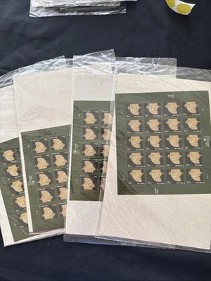 USPS TIFFANY LAMP 1 cent 20 Stamp Sheet Sealed.  4 Sheets. - Image 1 of 4