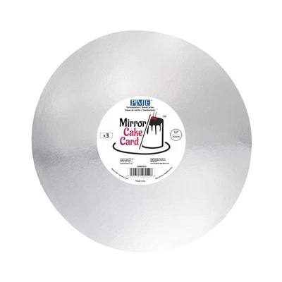 PME CMRS923 Biglietto Rotondo per Torta a Specchio Argento Metallizzato Con - Immagine 1 di 2