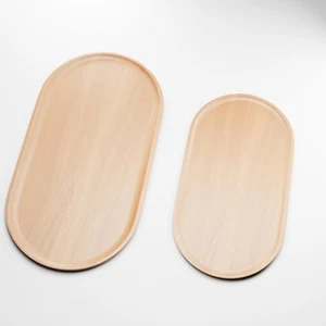 Bandeja para servir de madera SMÖRLING, juego de 2 bandejas para servir de madera de haya - ser decorativo... - Imagen 1 de 7