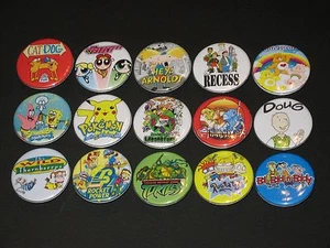 90er Cartoons Buttons/ Pins 15er Set - Bild 1 von 2
