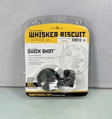 Trophy Ridge Whisker Biscuit Quick Shot Rest Universal RH/LH, Black - Medium NEW - Image 1 of 4