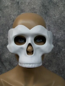 Creepy White Skull Eye Mask Haunted Skeleton Grim Reaper Grave Digger Undertaker - Picture 1 of 12