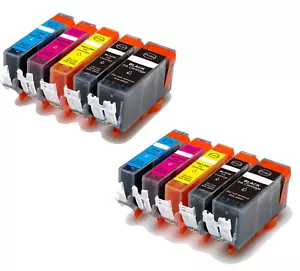 10 Stück Tintenpatrone + LED Chip für PGI-220 CLI-221 Cannon MP560 MP620 MP640 - Bild 1 von 1