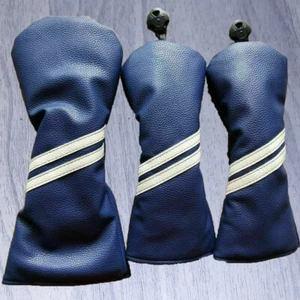 Navy Blue Golf Wood Headcover Set Clubs Cover Driver Fairway Wood 1,3,5 Covers - Picture 1 of 3