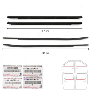 Fits Toyota Hilux Revo 2015 - '21 Set Window Seals Door Belt Weatherstrip - Picture 1 of 8