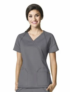 WonderWink Damenmode Crossover Peeling Top Zinn Large - Bild 1 von 3