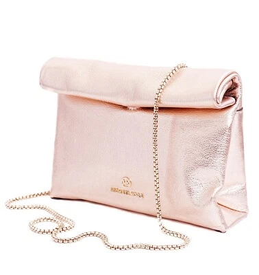 Michael Kors Shoulder Bag Party Lola Sm Lunch Bag cross Body Rose Gold New - Image 1 of 4