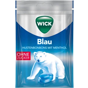 WICK Blau Menthol zuckerfreie Halsbonbons mit reinem Menthol 72g - Picture 1 of 1