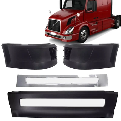 Conjunto de para-choques par centro esquerdo direito com furo de farol de neblina para Volvo VNL 2004-17 2015 - Imagem 1 de 4