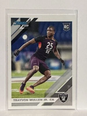 #269 Trayvon Mullen Jr Rookie Oakland Raiders 2019 Donruss Football Card - Image 1 of 2