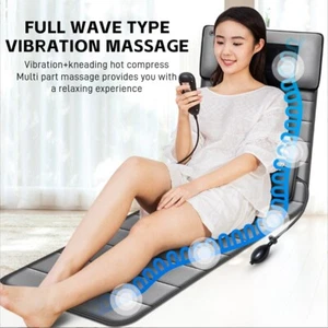 Shiatsu Electric Massage Mattress Mat 30 Nodes Full Body Heat Neck Massager UK - Picture 1 of 12
