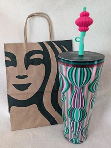 Starbucks Holiday 2024 Limited Edition Ornament Staw Topper 24 Oz. Tumbler NEW - Picture 1 of 4