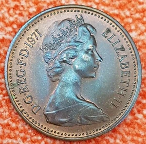 Unzirkulierte 1 neue Penny 1p One Penny Münze 1971 UNC - Bild 1 von 2