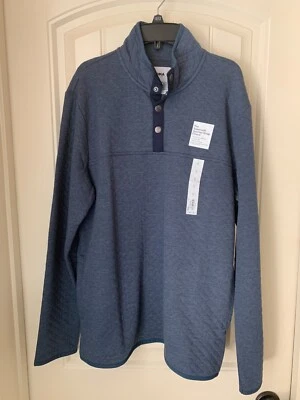 Suéter Sonoma Para Hombres Pequeño Azul Cuarto a Presión Pullover Polar Supersuave Nuevo Con Etiquetas Foto 1 de 2