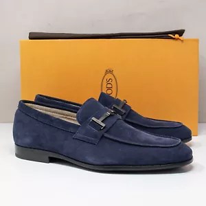 Tod's Doppia Blue Suede Bit Loafers, Size 8 UK (9 US) - Picture 1 of 8