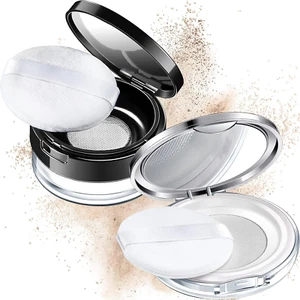 2 Pieces Loose Powder Container with Puff 0.17/0.7 Oz Reusable Plastic Empty Pow - Picture 1 of 12
