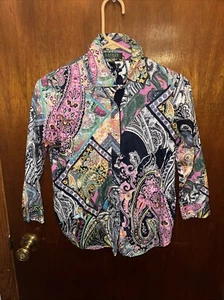 Camisa abotonada Lauren Ralph Lauren Petite para mujer cachemira talla PS - Imagen 1 de 6