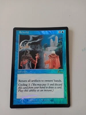 Rebuild, Urza's Legacy, Foil, MTG, Blue, Magic (NM/EX) - Image 1 of 4
