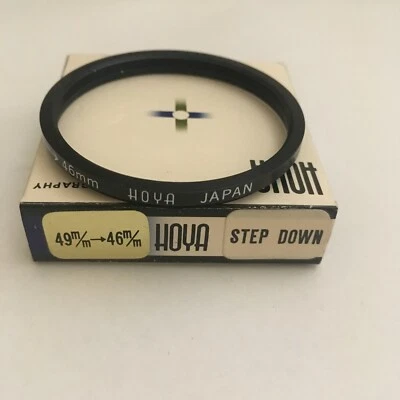 VINTAGE HOYA 49- 46MM STEP DOWN FILTER RING WITH BOX MADE IN JAPAN FREE SHIPPING - Image 1 of 4