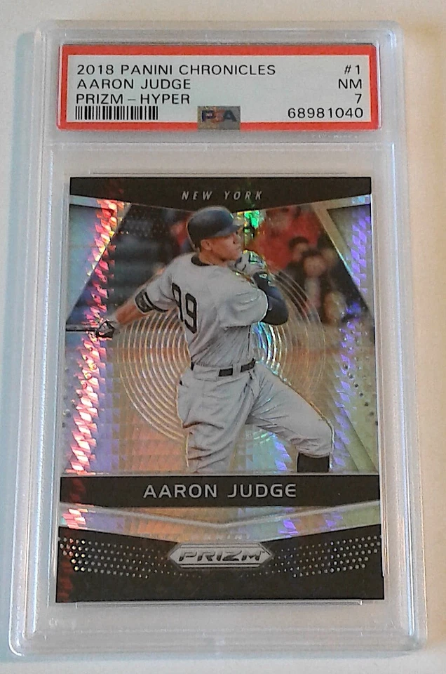 ARRON JUDGE PSA 7  2018 PANINI CHRONICLES #1 HYPER-PRIZM 74/299 #68981040 - Image 1 of 2