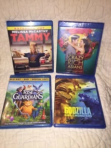 Tammy, Godzilla Rise Of The Monsters, Rise Of Guardians Blu-ray Movie Lot - Picture 1 of 2