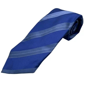 Charles Tyrwhitt Silk Cotton Blue Stripe Neck Tie Length 58" Width 3.5" - Picture 1 of 4