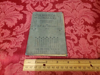 ELY CULBERTSON'S OWN SUMMARY: CONTRACT BRIDGE AT A GLANCE 1931 FIRST EDITION HC - Image 1 of 4