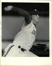 1991 Press Photo Syracuse Chiefs Baseball Pitcher Pat Hentgen at Scranton Game