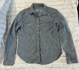 Gap Damen Größe XS X Small blau Kragen langärmelig blau Kleid Shirt Bluse - Bild 1 von 8