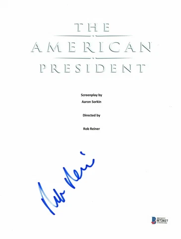 ROB REINER SIGNED AUTO THE AMERICAN PRESIDENT FULL SCRIPT BECKETT BAS COA Cover