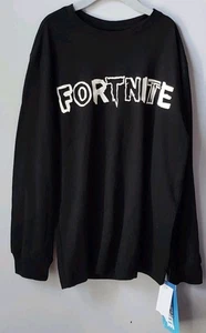 Fortnite T-Shirt Ragazzo Logo Manica Lunga Nera, Medium (10/12) Nuova con etichette - Foto 1 di 6