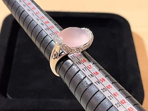14 Karat Gold feiner Diamant Rosenquarz facettiert Damen Mode Cocktail Ring 6,7 Gramm - Bild 1 von 24