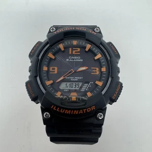 Reloj Casio Solar Powered 5208 5 Alarmas 100 M Resistente al Agua Naranja Hombre - Imagen 1 de 8