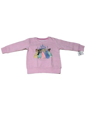 Disney Princess Girls Pink Pullover Long Sleeve Sweater Size 2T NWT - Image 1 of 4