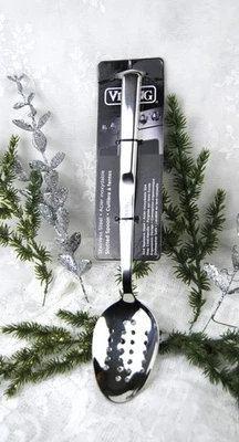 NEW Viking Stainless Steel Slotted Spoon Kitchen Utensil Cool Handle - Image 1 of 2
